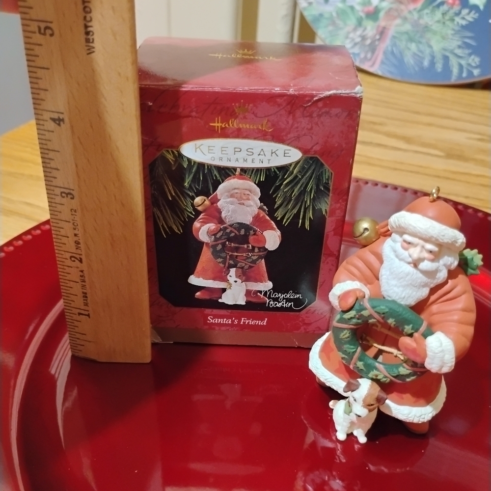 Hallmark Santa's Friend Ornament - Red, White, and Green